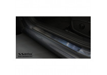 Zwart RVS Instaplijsten passend voor Volkswagen Golf VIII HB 2020- Brushed Steel 'Lines' - 4-delig