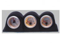 Meterhouder Horizontal 3 holes zwart