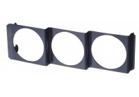 Performence Instrument DIN Panel Metal for 3x52 mm inst zwart
