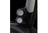 RGM A-Pillarmount Rechts - 2x 52mm - Peugeot 206 excl. CC - Zwart (ABS)