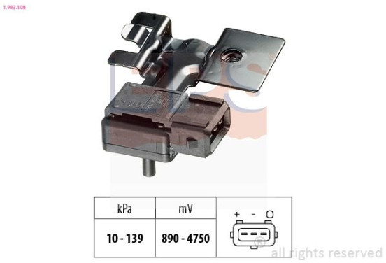 Luchtdruksensor, hoogteregelaar 1.993.108 EPS Facet