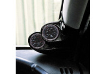 RGM A-Pillarmount Rechts - 2x 52mm - Renault Clio III 1998-2005 - Carbon-Look