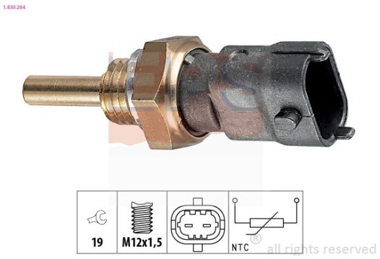 Temperatuursensor 1.830.264 EPS Facet