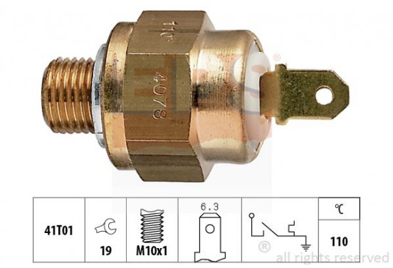 Temperatuurschakelaar, koelmiddelwaarschuwingslamp 1.840.078 EPS Facet