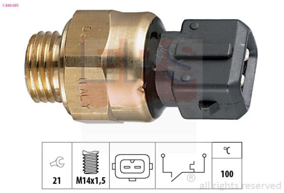 Temperatuurschakelaar, koelmiddelwaarschuwingslamp 1.840.081 EPS Facet