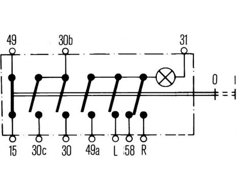 Brytare, varningsblinkljus 6HF 002 372-041 Hella, bild 2