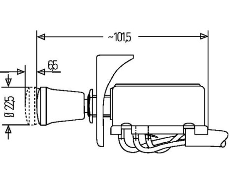 Varningsblinkers omkopplare 6HD 002 535-101 Hella