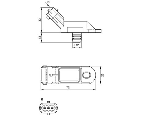 Sensor, bränsletryck DS-S310-115KPa Bosch, bild 7