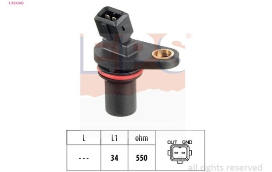 Sensor, kamaxelposition Made in Italy - OE Equivalent 1.953.043 EPS Facet