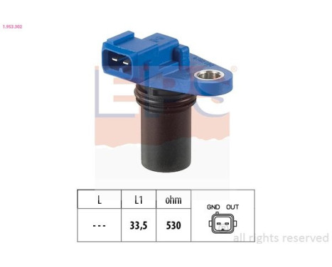 Sensor, kamaxelposition Made in Italy - OE Equivalent 1.953.302 EPS Facet