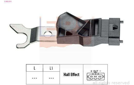 Sensor, kamaxelposition Made in Italy - OE Equivalent 1.953.311 EPS Facet