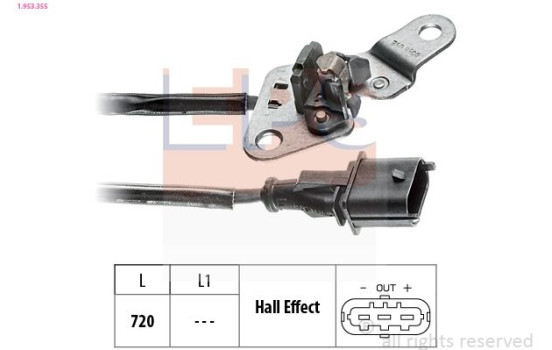Sensor, kamaxelposition Made in Italy - OE Equivalent 1.953.355 EPS Facet