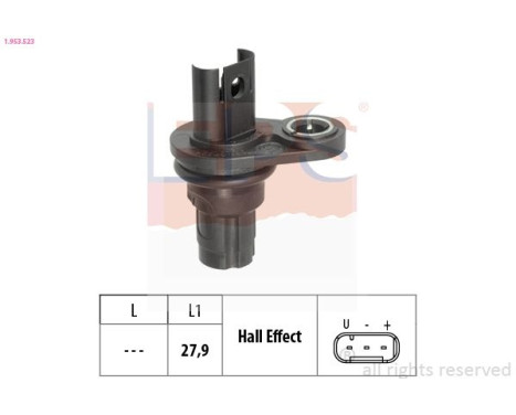 Sensor, kamaxelposition Made in Italy - OE Equivalent 1.953.523 EPS Facet