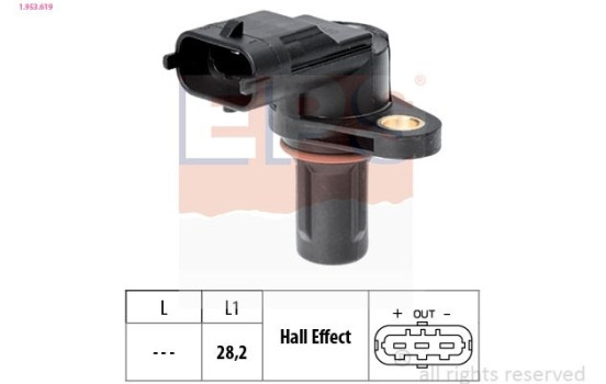 Sensor, kamaxelposition Made in Italy - OE Equivalent 1953619 EPS Facet