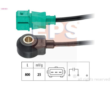 Knackningssensor Made in Italy - OE Equivalent 1.957.013 EPS Facet