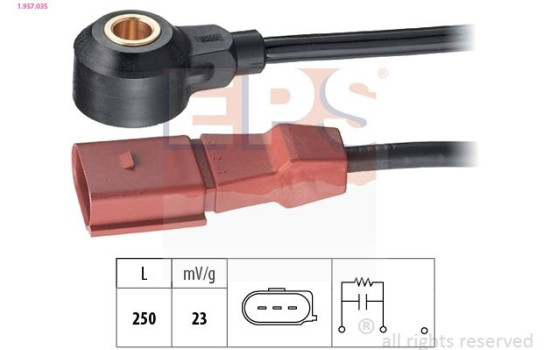 Knackningssensor Made in Italy - OE Equivalent 1.957.035 EPS Facet