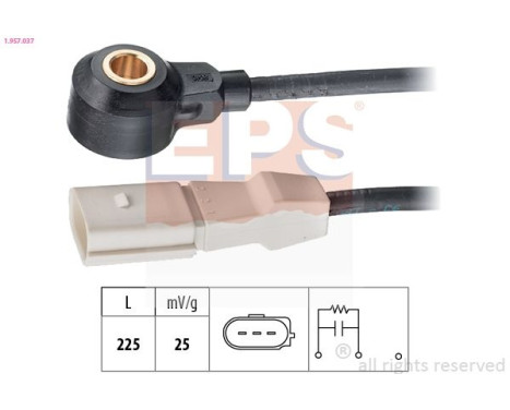 Knackningssensor Made in Italy - OE Equivalent 1.957.037 EPS Facet