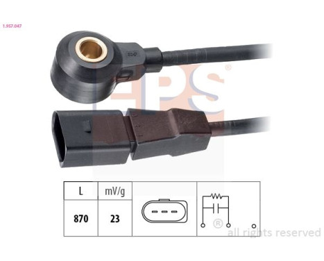 Knackningssensor Made in Italy - OE Equivalent 1.957.047 EPS Facet