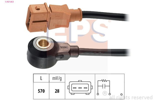 Knackningssensor Made in Italy - OE Equivalent 1.957.053 EPS Facet