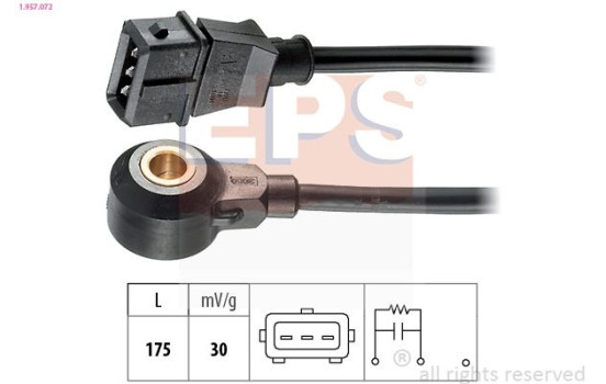 Knackningssensor Made in Italy - OE Equivalent 1.957.072 EPS Facet