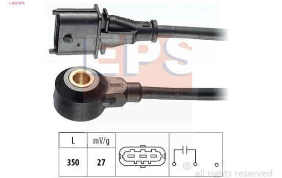 Knackningssensor Made in Italy - OE Equivalent 1.957.074 EPS Facet