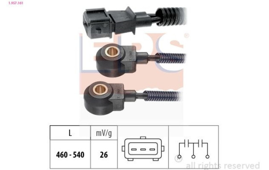 Knackningssensor Made in Italy - OE Equivalent 1.957.161 EPS Facet