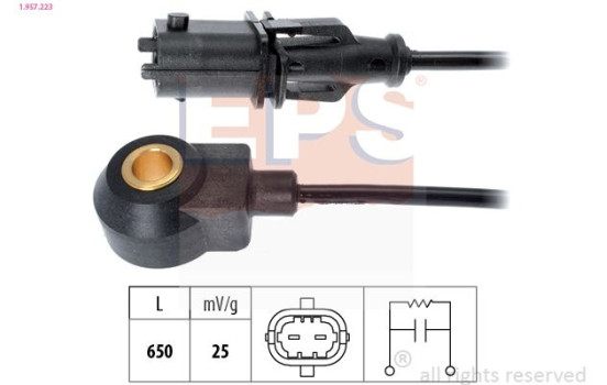 Knackningssensor Made in Italy - OE Equivalent 1957223 EPS Facet
