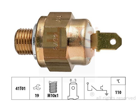 Termokontakt, kylvätskevarning Made in Italy - OE Equivalent 1.840.078 EPS Facet