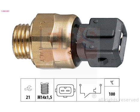 Termokontakt, kylvätskevarning Made in Italy - OE Equivalent 1.840.081 EPS Facet