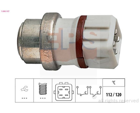 Termokontakt, kylvätskevarning Made in Italy - OE Equivalent 1.840.107 EPS Facet