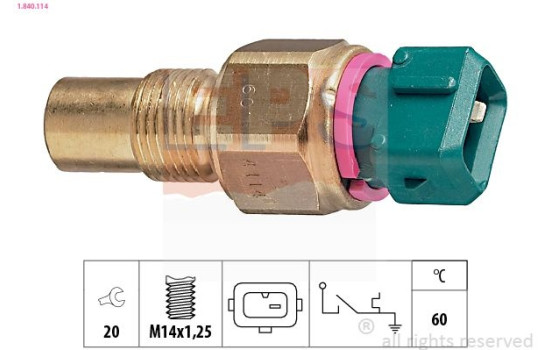 Termokontakt, kylvätskevarning Made in Italy - OE Equivalent 1.840.114 EPS Facet