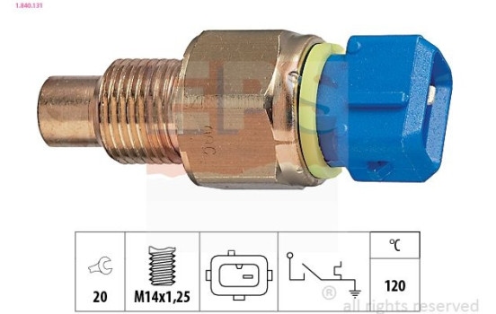 Termokontakt, kylvätskevarning Made in Italy - OE Equivalent 1.840.131 EPS Facet