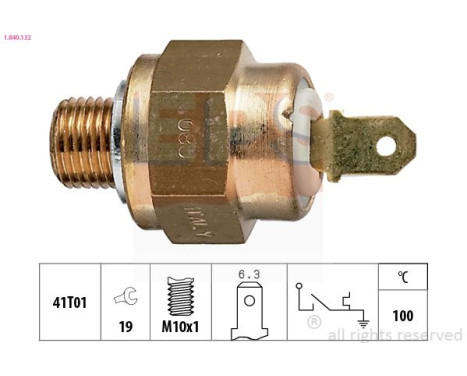 Termokontakt, kylvätskevarning Made in Italy - OE Equivalent 1.840.132 EPS Facet