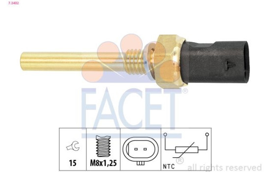 Sensor, oljetemperatur 7.3402 Facet