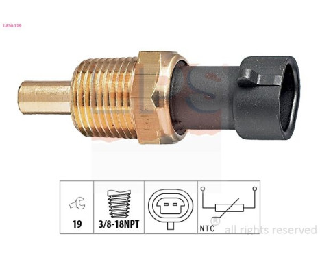 Sensor, oljetemperatur Made in Italy - OE Equivalent 1.830.129 EPS Facet