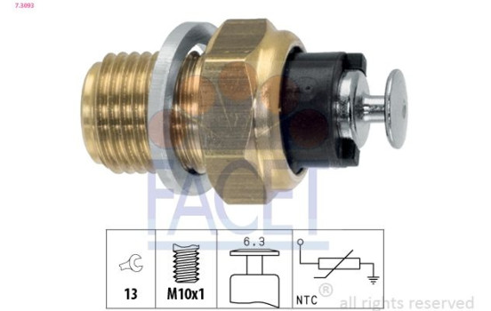 Sensor, oljetemperatur Made in Italy - OE Equivalent 7.3093 Facet