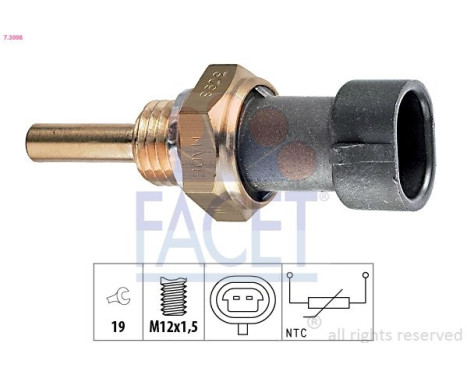 Sensor, oljetemperatur Made in Italy - OE Equivalent 7.3098 Facet