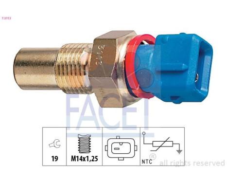 Sensor, oljetemperatur Made in Italy - OE Equivalent 7.3113 Facet