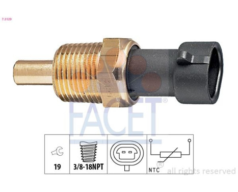 Sensor, oljetemperatur Made in Italy - OE Equivalent 7.3129 Facet