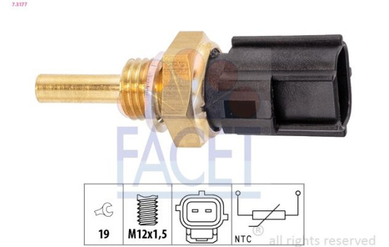 Sensor, oljetemperatur Made in Italy - OE Equivalent 7.3177 Facet