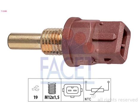 Sensor, oljetemperatur Made in Italy - OE Equivalent 7.3248 Facet