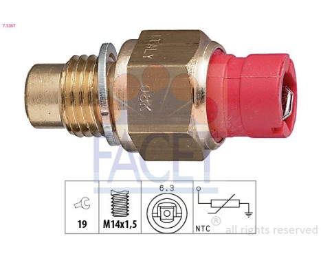 Sensor, oljetemperatur Made in Italy - OE Equivalent 7.3267 Facet