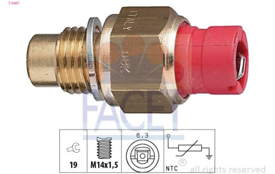 Sensor, oljetemperatur Made in Italy - OE Equivalent 7.3267 Facet