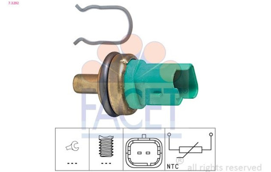 Sensor, oljetemperatur Made in Italy - OE Equivalent 7.3292 Facet