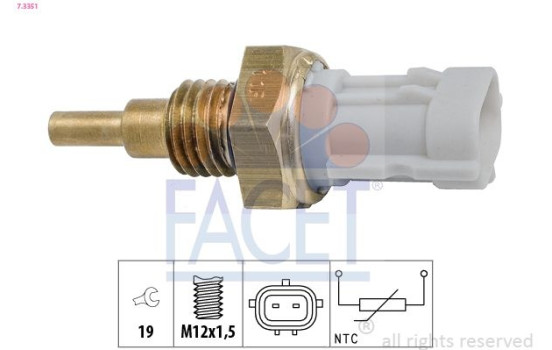 Sensor, oljetemperatur Made in Italy - OE Equivalent 7.3351 Facet