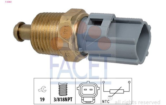 Sensor, oljetemperatur Made in Italy - OE Equivalent 7.3363 Facet