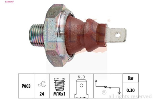 Oljetryckskontakt Made in Italy - OE Equivalent 1.800.007 EPS Facet