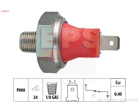 Oljetryckskontakt Made in Italy - OE Equivalent 1.800.017 EPS Facet