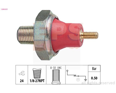 Oljetryckskontakt Made in Italy - OE Equivalent 1.800.031 EPS Facet