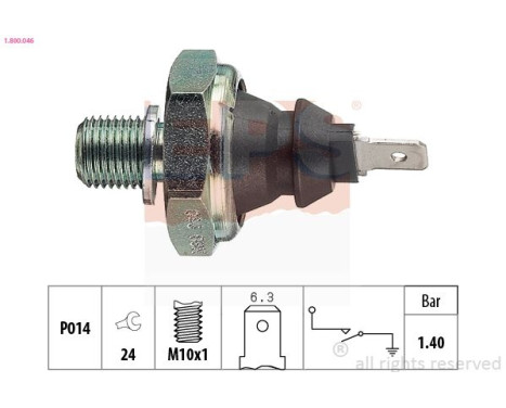 Oljetryckskontakt Made in Italy - OE Equivalent 1.800.046 EPS Facet